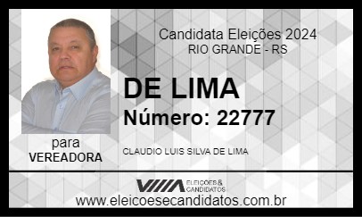 Candidato DE LIMA 2024 - RIO GRANDE - Eleições