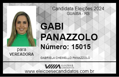 Candidato GABI PANAZZOLO 2024 - GUAÍBA - Eleições