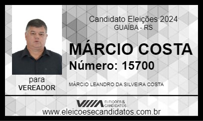 Candidato MÁRCIO COSTA 2024 - GUAÍBA - Eleições