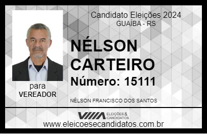 Candidato NÉLSON CARTEIRO 2024 - GUAÍBA - Eleições