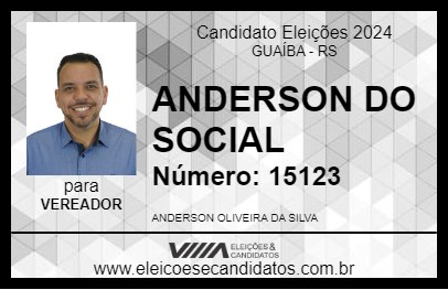 Candidato ANDERSON DO SOCIAL 2024 - GUAÍBA - Eleições