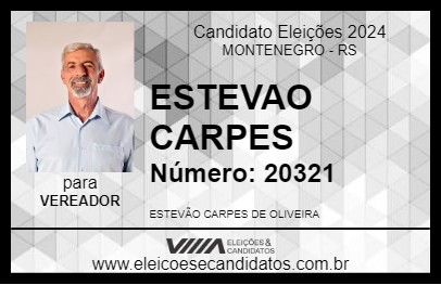 Candidato ESTEVAO CARPES 2024 - MONTENEGRO - Eleições