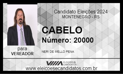 Candidato CABELO 2024 - MONTENEGRO - Eleições