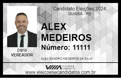 Candidato ALEX MEDEIROS 2024 - GUAÍBA - Eleições