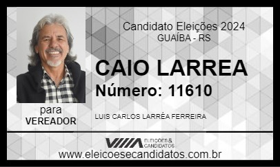 Candidato CAIO LARREA 2024 - GUAÍBA - Eleições