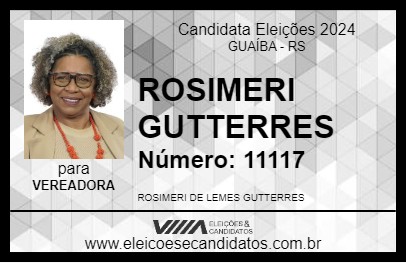 Candidato ROSIMERI GUTTERRES 2024 - GUAÍBA - Eleições