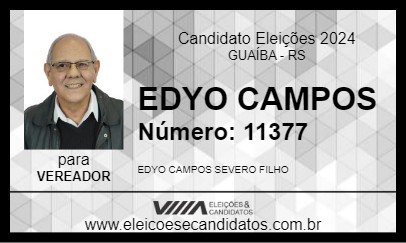 Candidato EDYO CAMPOS 2024 - GUAÍBA - Eleições