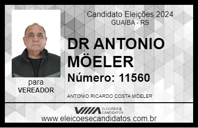 Candidato DR ANTONIO MÖELER 2024 - GUAÍBA - Eleições