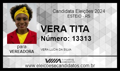 Candidato VERA TITA 2024 - ESTEIO - Eleições