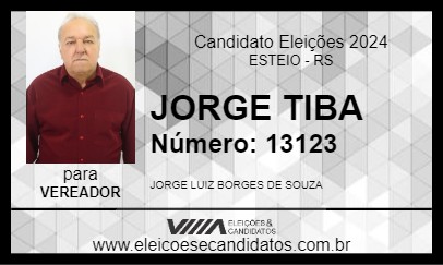 Candidato JORGE TIBA 2024 - ESTEIO - Eleições