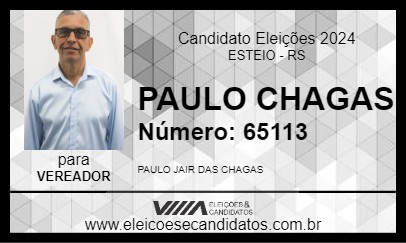 Candidato PAULO CHAGAS 2024 - ESTEIO - Eleições