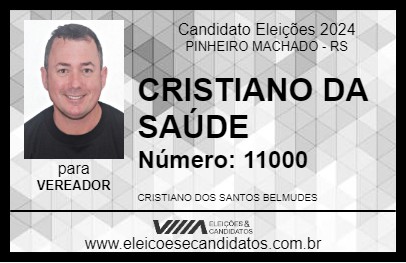 Candidato CRISTIANO DA SAÚDE 2024 - PINHEIRO MACHADO - Eleições