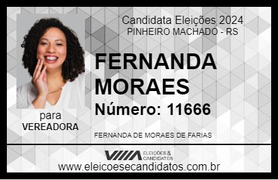 Candidato FERNANDA MORAES 2024 - PINHEIRO MACHADO - Eleições