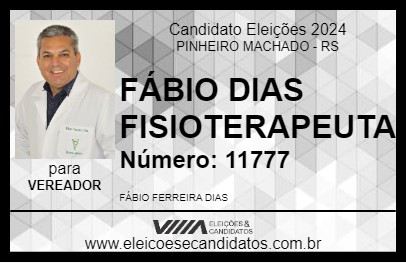 Candidato FÁBIO DIAS FISIOTERAPEUTA 2024 - PINHEIRO MACHADO - Eleições