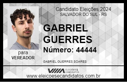 Candidato GABRIEL GUERRES 2024 - SALVADOR DO SUL - Eleições