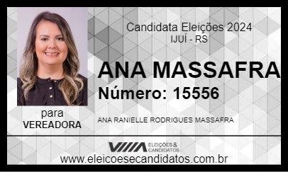 Candidato ANA MASSAFRA 2024 - IJUÍ - Eleições