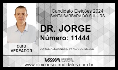 Candidato DR. JORGE 2024 - SANTA BÁRBARA DO SUL - Eleições