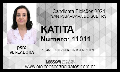 Candidato KATITA 2024 - SANTA BÁRBARA DO SUL - Eleições