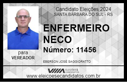 Candidato ENFERMEIRO NECO 2024 - SANTA BÁRBARA DO SUL - Eleições