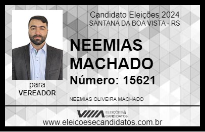 Candidato NEEMIAS MACHADO 2024 - SANTANA DA BOA VISTA - Eleições