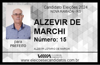 Candidato ALZEVIR DE MARCHI 2024 - NOVA RAMADA - Eleições