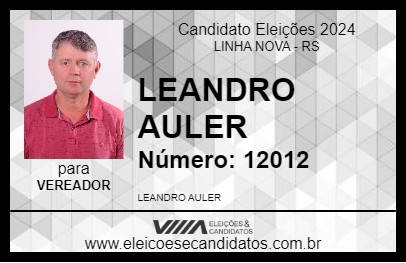 Candidato LEANDRO AULER 2024 - LINHA NOVA - Eleições