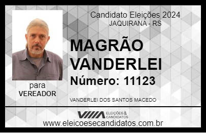 Candidato MAGRÃO VANDERLEI 2024 - JAQUIRANA - Eleições