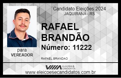 Candidato RAFAEL BRANDÃO 2024 - JAQUIRANA - Eleições