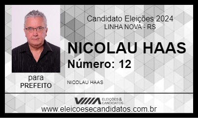 Candidato NICOLAU HAAS 2024 - LINHA NOVA - Eleições