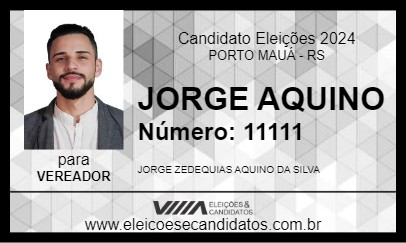 Candidato JORGE AQUINO 2024 - PORTO MAUÁ - Eleições