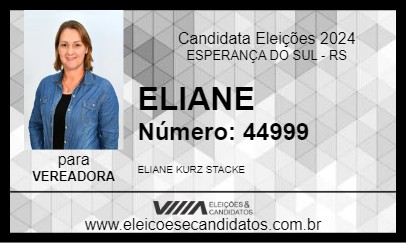 Candidato ELIANE 2024 - ESPERANÇA DO SUL - Eleições