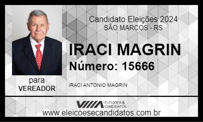 Candidato IRACI MAGRIN 2024 - SÃO MARCOS - Eleições