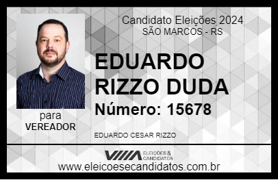 Candidato EDUARDO RIZZO DUDA 2024 - SÃO MARCOS - Eleições