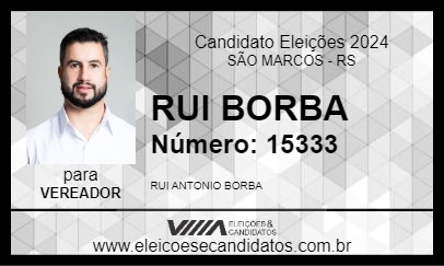 Candidato RUI BORBA 2024 - SÃO MARCOS - Eleições