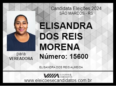 Candidato ELISANDRA DOS REIS MORENA 2024 - SÃO MARCOS - Eleições