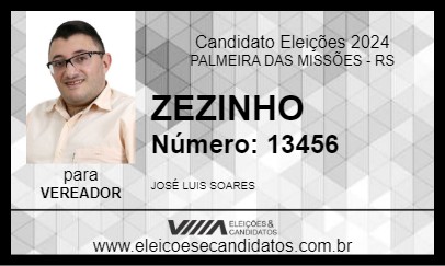 Candidato ZEZINHO 2024 - PALMEIRA DAS MISSÕES - Eleições