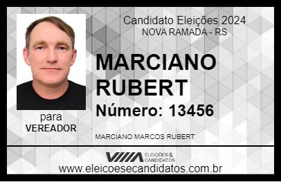 Candidato MARCIANO RUBERT 2024 - NOVA RAMADA - Eleições