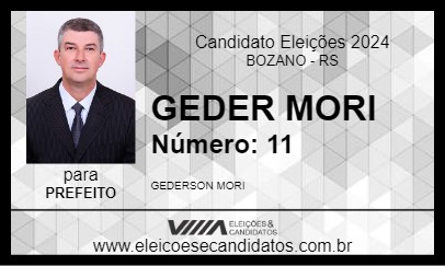 Candidato GEDER MORI 2024 - BOZANO - Eleições