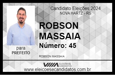 Candidato ROBSON MASSAIA 2024 - NOVA HARTZ - Eleições