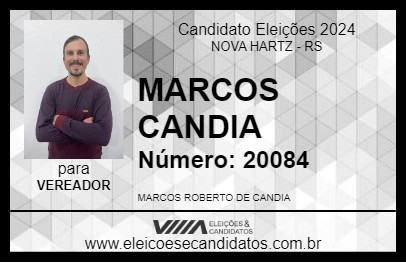 Candidato MARCOS CANDIA 2024 - NOVA HARTZ - Eleições