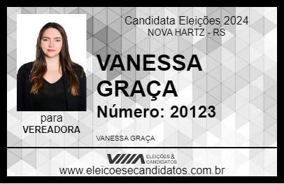 Candidato VANESSA GRAÇA 2024 - NOVA HARTZ - Eleições