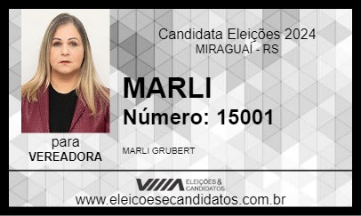 Candidato MARLI 2024 - MIRAGUAÍ - Eleições