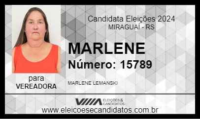 Candidato MARLENE 2024 - MIRAGUAÍ - Eleições