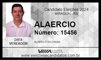 Candidato ALAERCIO 2024 - MIRAGUAÍ - Eleições