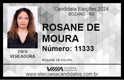 Candidato ROSANE DE MOURA 2024 - BOZANO - Eleições