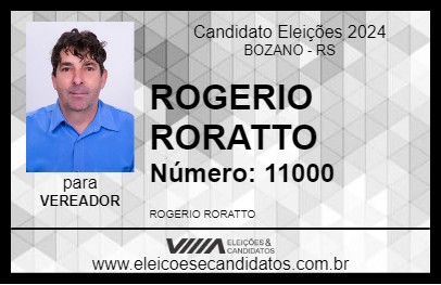 Candidato ROGERIO RORATTO 2024 - BOZANO - Eleições