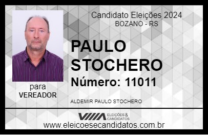 Candidato PAULO STOCHERO 2024 - BOZANO - Eleições