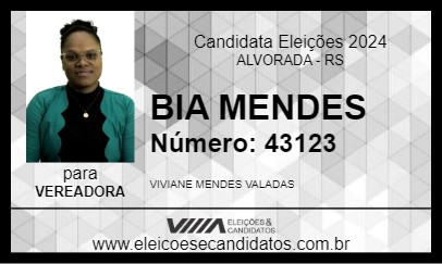 Candidato BIA MENDES 2024 - ALVORADA - Eleições