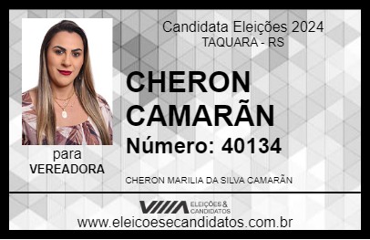 Candidato CHERON CAMARÃN 2024 - TAQUARA - Eleições