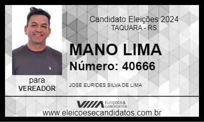 Candidato MANO LIMA 2024 - TAQUARA - Eleições